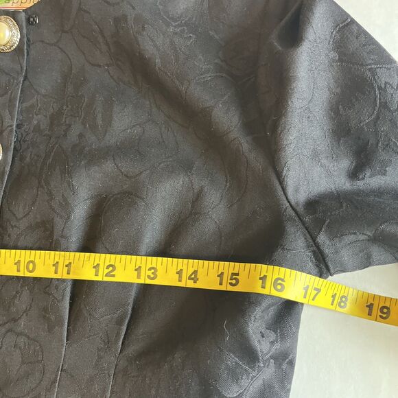 Vintage 90’s Susan Apple Suit Jacket Women’s 4 Black Lined Formal Fitted Button - Picture 8 of 13